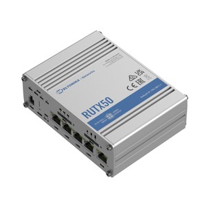 เราเตอร์อุตสาหกรรมระดับมืออาชีพ Teltonika RUTX50, 5G, Wi-Fi 5, รองรับซิมคู่, 5 พอร์ต RJ45 ความเร็ว 1000Mb/s - Product Image 1