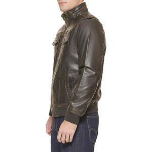 Vente en gros Manteau en cuir élégant pour hommes et veste en cuir confortable pour hommes pour l'automne et l'hiver - Product Image 3