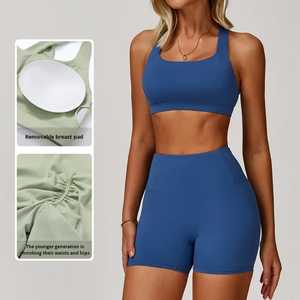 2025 meilleur nouveau costume de sport de yoga de gymnastique pour femmes XS avec logo personnalisé sur la taille avant pour les vêtements d'entraînement Fitness - Product Image 4