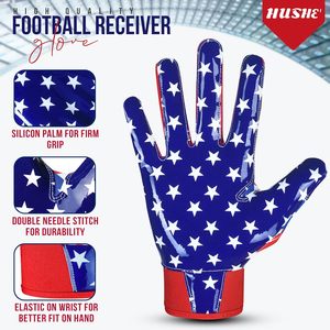 Gants de football américain personnalisés 2026, dernière version, paume hautement adhérente en viscose, couleur personnalisée - Product Image 6