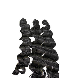 Tissage en lot de cheveux humains, vente en gros, paquets de cheveux brésiliens bon marché, cuticules vierges alignées, Extensions de cheveux humains - Product Image 1