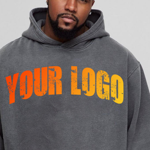 Lourd Gsm coton blanc uni luxe rose sweats à capuche pull hommes personnalisé surdimensionné Streetwear poids lourd hommes sweats à capuche - Product Image 5