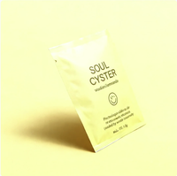 Emballage personnalisé en sachet en aluminium biodégradable pour cosmétiques, sachets d'échantillons en plastique à trois soudures latérales