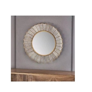 Customizable Factory Price Modern Wedding Luxury Home Decorative Brass Wall Wrought Iron Golden <b>Mirror</b> Durable ELEGANT - Product Image 1