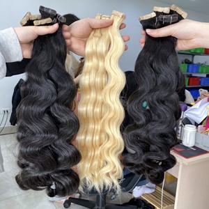 The Best Hair Vendor <b>Body</b> <b>Wave</b> Vietnamese Hair 100% Unprocessed Raw Human Hair Tape in Straight Extension - Product Image 4