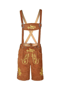 Short sportif bavarois Tracht Lederhosen pour homme Oktoberfest à motif uni Cuir suédé Impression numérique Anti-rides Séchage rapide - Product Image 6