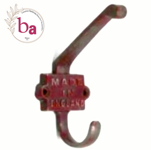 Antique Cast Iron Coat Hook Hand-Crafted Rustic Red Distressed <b>Wall</b> Hook & <b>Hangers</b> for Clothing <b>Wall</b> <b>Mounted</b> Dresser Hooks - Product Image 1