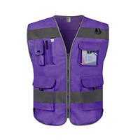 Chaleco de Seguridad para Hombre, de Poliéster, Color Sólido, con Logotipo Personalizado, Marca Bangladesh, Uniformes de Trabajo, Impresión Digital, Precio Económico al por Mayor