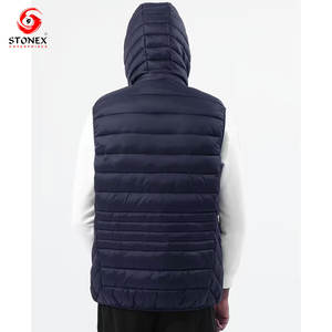 Chaleco Acolchado Informal Personalizado para Hombre, con Cremallera, Ligero, Abrigado para Invierno, Sin Mangas, Cortavientos, con Diseño de Logotipo Personalizado, Servicio OEM - Product Image 4