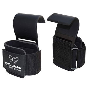 Power Training Wightlifting Gym Workout Sangles de poignet robustes Logo personnalisé Tirez vers le haut Crochets d'haltérophilie Protection de la paume Unisexe. - Product Image 1