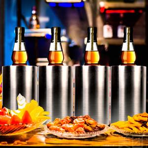 Bán Buôn Barware Biểu Tượng Tùy Chỉnh In Đôi Tường Quầy Bar Cách Điện Kim Loại Thép Không Gỉ Rượu Vang Mát <span class=keywords><strong>Ice</strong></span> Xô - Product Image 3
