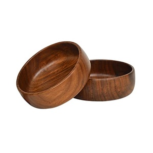 Tazón de madera con Mango y esmalte impreso para cocina y mesa, vajilla de madera de la mejor calidad, cuencos para el hogar y el Hotel - Product Image 3