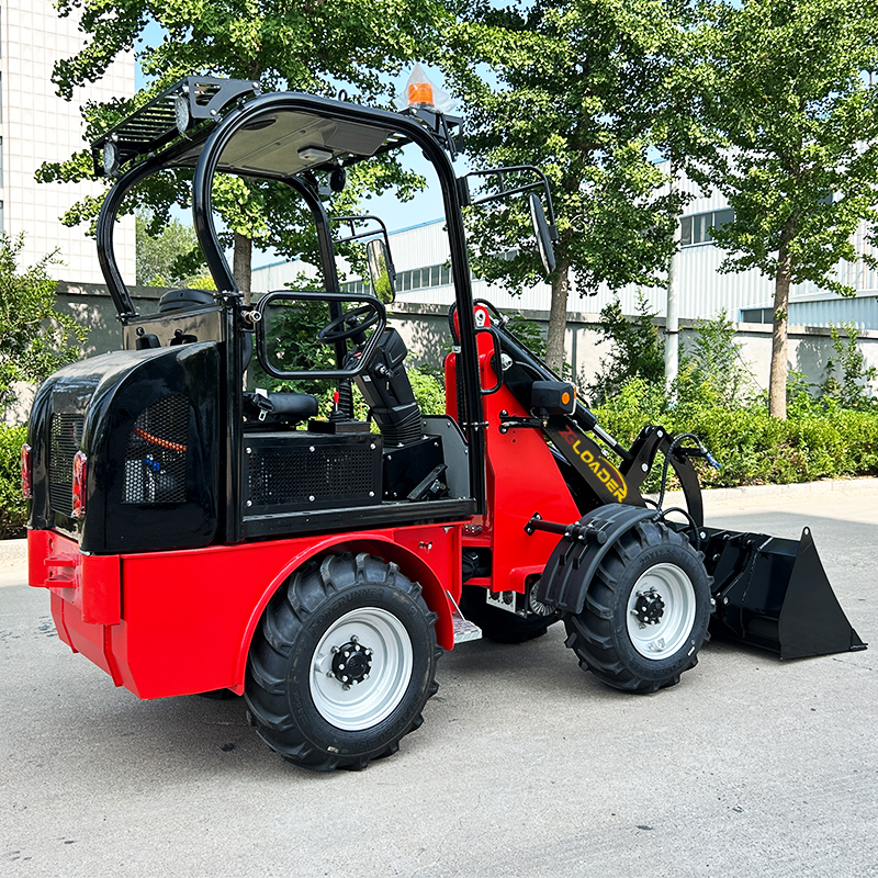 For 1000kg 4X4 CE Certified Electric Loader OEM Bucket Compatible Front Wheel Track Mini Loader 1-Year Warranty