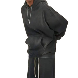 Sweat-shirts à capuche et pantalons de survêtement en molleton vintage décontracté de qualité supérieure, écologiques, avec poches et cordon de serrage, vente en gros - Product Image 5