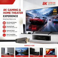 Câble Ultra Haute Vitesse 2.1 8K 48 Gbit/s avec Gaine en Nylon et Blindage Combiné pour Moniteur et Projecteur - Fournisseur OEM/ODM