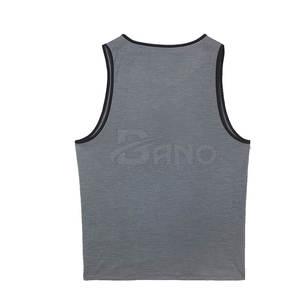 Camiseta sin mangas de gimnasio de alta calidad para hombre, talla XL, logotipo personalizado, nuevo diseño, algodón transpirable/fibra de bambú, ropa deportiva sólida, entrenamientos de verano - Product Image 3
