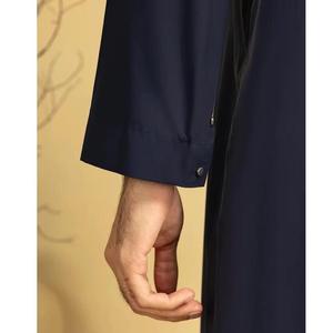 Túnica Musulmana Modest de Manga Corta de Algodón Marroquí, Diseño Transpirable para el Festival de Ramadán de Verano - Product Image 6