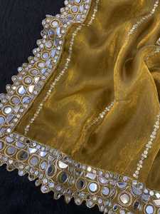 นักออกแบบบอลลีวูดผ้าไหมหนักชุดส่าหรีพื้นเมืองแบบดั้งเดิมเสื้อเบลาส์แฟนซี - Product Image 5