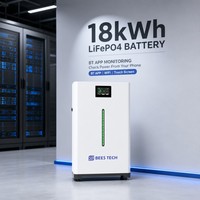 Batterie domestique de stockage d'énergie 18 kWh 51,2 V avec indicateur lumineux LED pour l'énergie solaire domestique, également disponible en 32 kWh et 400 Ah