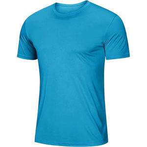 Camiseta de Algodón de Color Sólido para Hombre, Cuello Redondo Transpirable, Ropa Casual, Venta al por Mayor OEM, Camiseta Básica - Product Image 1