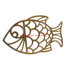 Salvamanteles de hierro de alta calidad con acabado Verdigris y detalles en bronce, soporte para ollas de cocina con tema del océano costero y para decoración del hogar y regalos - Product Image 2