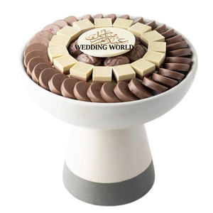 Bol à chocolat décoratif en métal, couleur blanche, fait à la main, nouveau bol à bonbons rond, design de créateur, nouveau bol à chocolat - Product Image 1