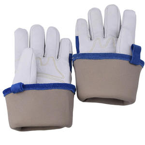 Gants de soudure de sécurité en cuir de vachette pleine fleur à manches longues, haute qualité, personnalisés, résistants à la chaleur et aux coupures, pour la protection des mains - Product Image 6