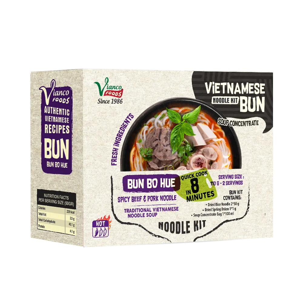 Giá tốt nhất Bun Bo Hue cay thịt bò & thịt lợn Noodle Kit nấu ăn một cách nhanh chóng sử dụng cho lẩu nhà sản xuất Việt Nam