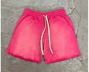 Short de sueur lavé à l'acide à séchage rapide pour hommes de haute qualité respirant taille élastique toile fabriquée en usine meilleur prix Style High Street - Product Image 3