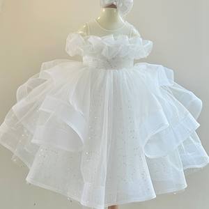 2pcs confortable de haute qualité Satin Denim robes de soirée sur mesure pour les bébés filles de grande taille OEM ODM âge enfants Made Vietnam - Product Image 5