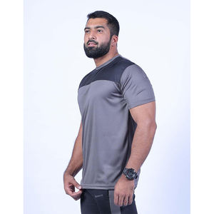 Fitness personnalisé Gym ajusté à manches courtes Performance hommes Muscle T-shirts coton élasthanne blanc entraînement sportif t-shirt - Product Image 4