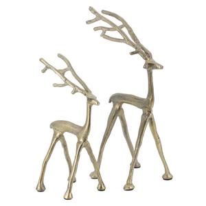 Decoración Metal Reno Acabado en oro Adorno navideño Acento festivo de lujo para mesa, repisa y regalo - Product Image 5