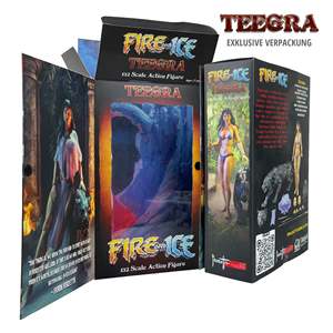 Figura de Acción a Escala 1/12 Teegra (Frank Frazetta) - Fire Ice para Niñas, Nueva, de Plástico y ABS, Accesorio de Anime, Modelo en Caja - Product Image 4