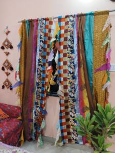 Indian Vintage Sari Silk <b>Fringe</b> <b>Curtain</b> Modern Hotel Cafe Home Decor Knitted Window Shade for Bedroom Living Room Dining Room - Product Image 6