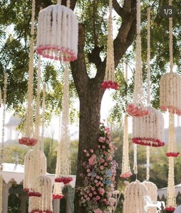 ดอกกุหลาบหอมมะลิแขวนผนังสําหรับงานแต่งงานตกแต่งพรรคและสวนโฮมออฟฟิศและตกแต่งเนอสเซอรี่ - Product Image 5