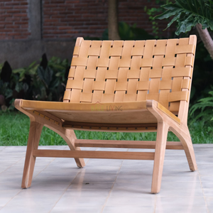 Chaise de salon minimaliste moderne avec cadre extensible en bois de teck massif pour salle à manger salon extérieur bar de jardin - Product Image 1