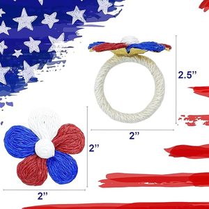 Rond de serviette fleur en rotin fait à la main Décor de table de Noël indien exclusif avec du bois papier métal fabriqué à la main Style parfait - Product Image 5