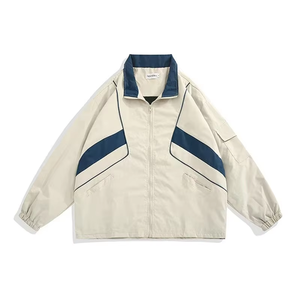 Chaqueta de Primavera Estilo Urbano Holgada Informal Deportiva Uniforme de Béisbol Cuello Alto Estilo Preppy Hip Hop - Product Image 2