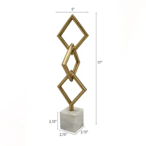Escultura de Lobo de Aluminio Chapada en Oro de Tendencia para Salas de Exhibición, Decoración de Arte Cultural Moderno, Chapado, Zahid Exports - Product Image 1