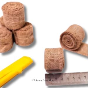 Ruban en jute naturel de haute qualité 3 cm x 115 cm, style rustique écologique, bricolage, artisanat, emballage cadeau, décoration de la maison, fête - Product Image 1