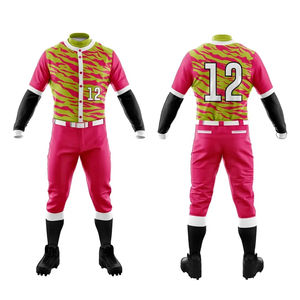 Conjuntos de uniformes de béisbol diseñados por Odm personalizados, poliéster de talla grande de alta calidad, gran oferta, características del nombre del equipo y números, patrón liso - Product Image 4