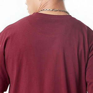 T-shirt pour homme en coton et fibre de bambou de haute qualité 2026, couleur unie, surdimensionné, lourd, vintage, taille plus, respirant, vierge - Product Image 1