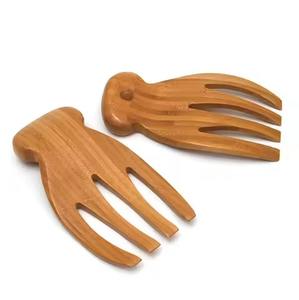 Ensemble de couverts pour salade en bois d'acacia naturel écologique pour la vaisselle, la cuisine, la décoration de la maison, les outils de mélange et de service de salade - Product Image 4