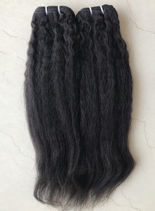 Proveedor mayorista de grado Temple, paquetes de cabello crudo con cutícula alineada, paquetes de cabello humano Yaki virgen de trama doble mongol a granel, proveedores - Product Image 3
