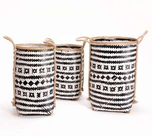 Hot <b>Sale</b> Bamboo <b>Rattan</b> Decorative Storage Basket Durable Handwoven Rectangle Organizer Modern Foldable <b>Furniture</b> Room Decor - Product Image 4