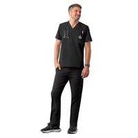 Tenue médicale unisexe personnalisable en tissu sergé, uniforme d'infirmière doux, ensembles de blouses d'hôpital avec logo personnalisé
