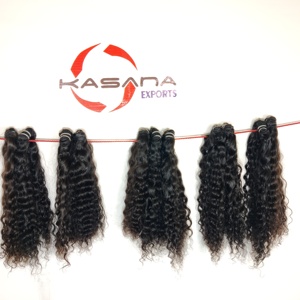 Vente en gros pas cher Bundle couleur naturelle cuticule alignée temple indien extensions humaines noir lâche profonde boucle style brut vague naturelle - Product Image 4