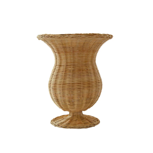 Handmade Vintage Rattan <b>Wicker</b> Plant Urn Artisans from Vietnam Wholesale Price Decorative Urn Planter - Product Image 1