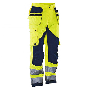 Pantalon de haute visibilité personnalisé multi-poches confortable à séchage rapide en polyester et coton pour l'extérieur Bandes réfléchissantes Streetwear - Product Image 4