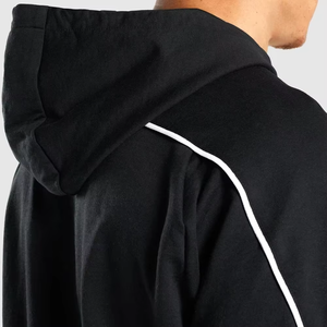 Sudadera con capucha de hombre Moq bajo de ajuste regular de manga larga con logotipo personalizado de alta calidad en Color sólido/venta directa de fábrica Sudadera con capucha cómoda para hombre - Product Image 3